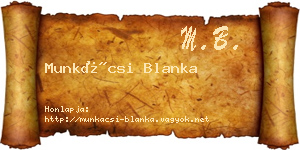 Munkácsi Blanka névjegykártya