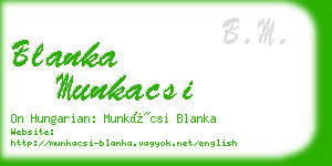blanka munkacsi business card